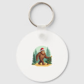 Bigfoot Kerstboom Kerstmuts (3) Sleutelhanger (Voorkant)
