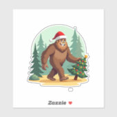 Bigfoot Kerstboom Kerstmuts (3) Sticker (Vel)