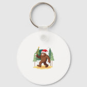 Bigfoot Kerstboom Kerstmuts (4) Sleutelhanger (Voorkant)