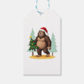 Bigfoot Kerstboom Kerstmuts (5) Cadeaulabel (Voorkant)