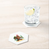 Bigfoot Kerstboom Kerstmuts (5) Kartonnen Onderzetters (Insitu)