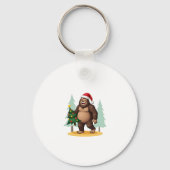 Bigfoot Kerstboom Kerstmuts (5) Sleutelhanger (Voorkant)