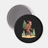 Bigfoot Kerstboom Kerstmuts Magneet (Voorkant / Achterkant)