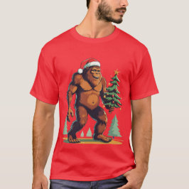 Bigfoot Kerstboom Kerstmuts T-shirt