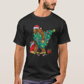 Bigfoot kerstboom lampjes Mannen Sasquatch T-shirt (Voorkant)