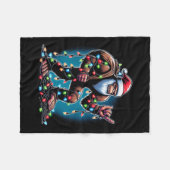 Bigfoot kerstboom lampjes met Mannen sasqua Fleece Deken (Voorkant (Horizontaal))