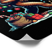 Bigfoot kerstboom lampjes met Mannen sasqua Poster (Hoek)