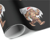 Bigfoot kerstboom lampjes paasquatch cadeaupapier (Rol Hoek)