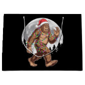 Bigfoot kerstboom lampjes paasquatch groot cadeauzakje (Voorkant)