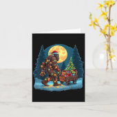Bigfoot kerstboom lampjes paasquatch kaart (Gele Bloem)