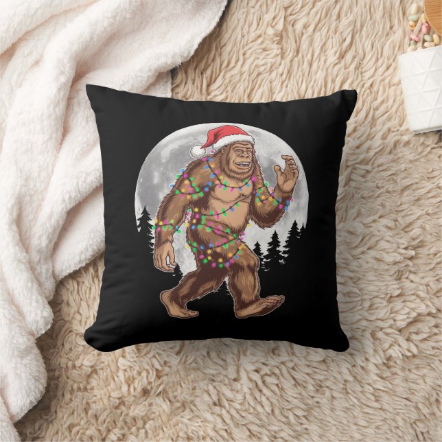Bigfoot kerstboom lampjes paasquatch kussen (Deken)