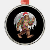 Bigfoot kerstboom lampjes paasquatch metalen ornament (Voorkant)