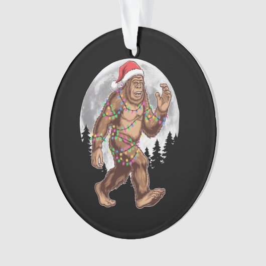 Bigfoot kerstboom lampjes paasquatch ornament (voorkant)