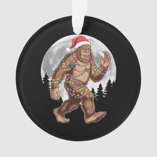 Bigfoot kerstboom lampjes paasquatch ornament (voorkant)