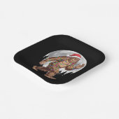 Bigfoot kerstboom lampjes paasquatch papieren bordje (Gebogen)