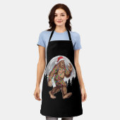 Bigfoot kerstboom lampjes paasquatch schort (Gedragen)