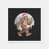 Bigfoot kerstboom lampjes paasquatch servet (Voorkant)