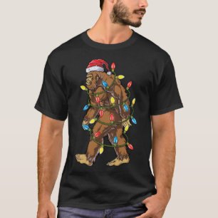 Bigfoot kerstboom lampjes paasquatch t-shirt