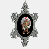 Bigfoot kerstboom lampjes paasquatch tin sneeuwvlok ornament (Links)