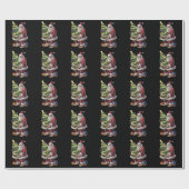 Bigfoot kerstboom lampjes Xmas sasquatch Lover Cadeaupapier (Vlak)