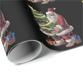 Bigfoot kerstboom lampjes Xmas sasquatch Lover Cadeaupapier (Rol Hoek)