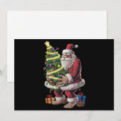 Bigfoot kerstboom lampjes Xmas sasquatch Lover Feestdagenkaart (Voorkant / Achterkant)