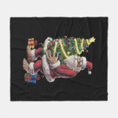 Bigfoot kerstboom lampjes Xmas sasquatch Lover Fleece Deken (Voorkant (Horizontaal))