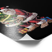 Bigfoot kerstboom lampjes Xmas sasquatch Lover Foto Afdruk (Hoek)