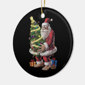 Bigfoot kerstboom lampjes Xmas sasquatch Lover Keramisch Ornament (Links)