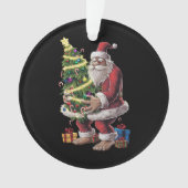 Bigfoot kerstboom lampjes Xmas sasquatch Lover Ornament (voorkant)