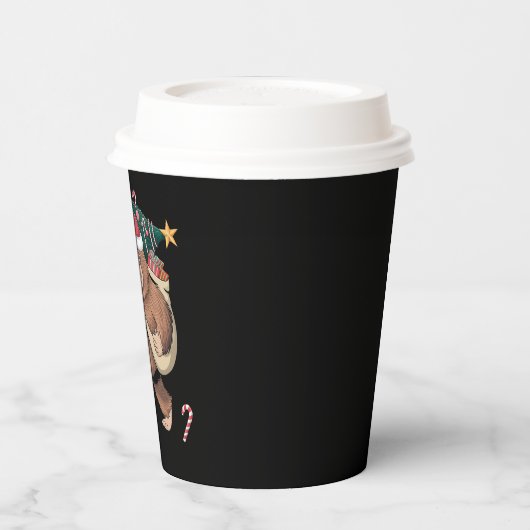 Bigfoot kerstboom lampjes Xmas sasquatch Lover Papieren Bekers (Links)