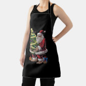 Bigfoot kerstboom lampjes Xmas sasquatch Lover Schort (Insitu)