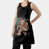 Bigfoot kerstboom lampjes Xmas sasquatch Lover Schort (Insitu)