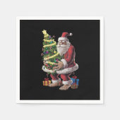 Bigfoot kerstboom lampjes Xmas sasquatch Lover Servet (Voorkant)