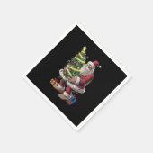 Bigfoot kerstboom lampjes Xmas sasquatch Lover Servet (Hoek)