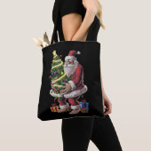 Bigfoot kerstboom lampjes Xmas sasquatch Lover Tote Bag (Dichtbij)