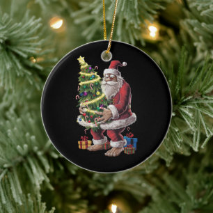 Bigfoot Kerstboom Lichtjes Kerst Sasquatch Liefheb Keramisch Ornament