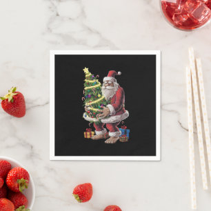 Bigfoot Kerstboom Lichtjes Kerst Sasquatch Liefheb Servet