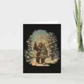 Bigfoot Kerstboom Lights Tarot Xmas Sasquatch Kaart (Voorkant)