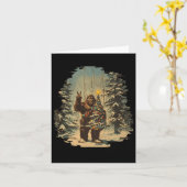 Bigfoot Kerstboom Lights Tarot Xmas Sasquatch Kaart (Gele Bloem)