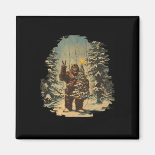 Bigfoot Kerstboom Lights Tarot Xmas Sasquatch Magneet