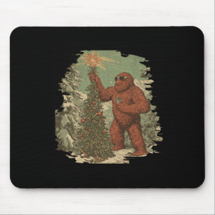 Bigfoot Kerstboom Lights Tarot Xmas Sasquatch Muismat