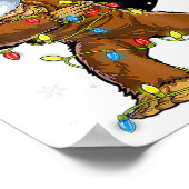 Bigfoot kerstboom Lights Xmas Boys Mannen Poster (Hoek)