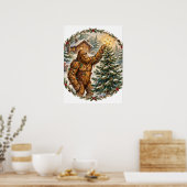 Bigfoot Kerstboom Poster (Keuken)