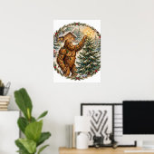 Bigfoot Kerstboom Poster (Thuiskantoor)