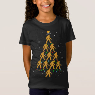Bigfoot kerstboom Sasquatch Santa Kerstmis T-shirt