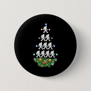 Bigfoot kerstboom Sasquatch Santa Lovely Ronde Button 5,7 Cm
