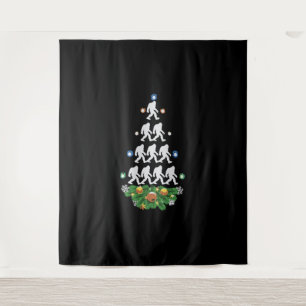 Bigfoot kerstboom Sasquatch Santa Lovely Wandkleed