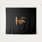 Bigfoot Kerstboom Sinterklaas Hoed (1) Wandkleed (Voorkant (horizontaal))