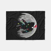 Bigfoot kerstboom verlicht Funny Xmas Sas Fleece Deken (Voorkant (Horizontaal))